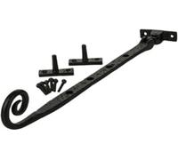 Sisi UK Antique Black Monkey Tail Window Stay Curly Tail Casement Stay Window Hardware Gothic Window Catch Ornate Window Arm Stay 250mm X1