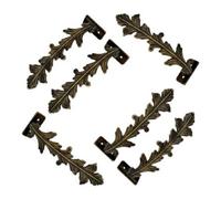 Sisi UK Antique Brass Leaf Curtain Tiebacks Pack Of 6 Vintage Brass Curtain Holdbacks Decorative Leaf Wall Hooks For Curtains And Drapes