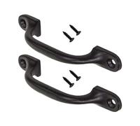 SISI UK Black Door Bows Pull Handles 4-Inch/100mm Sliding Barn Door Handle Retro Bow Shaped Garden Gate Garage Shed Cabinets Door Grab Handles with Screws Pack of 2.