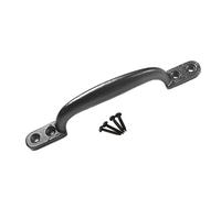 SISI UK Black Door Bows Pull Handles 6-Inch/150mm Sliding Barn Door Handle Retro Bow Shaped Garden Gate Garage Shed Cabinets Door Grab Handles with Screws Pack of 1