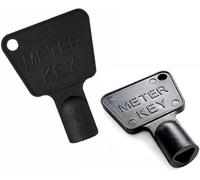 Sisi UK Black Meter Box Key Triangular Gas & Electric Utility Key For Water Reading Universal Cabinet Access Key Durable Plastic (2Pc)