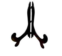 SISI UK Black Plastic Easel Plate Display Stand Folding Plate Holder Decorative Plate Stand Small Plate Holder to Display Pictures Albums, Menus, cards Smal Size 10” to 18” Pack of 1.