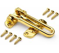 Sisi UK Brass Door Chain Lock Security Door Guard Swing Bar Restrictor Heavy Duty Front Door Safety Latch 115mm With Screws