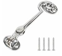 SISI UK® Cabin Hook 100mm Polished Chrome from The Door Handle Store,Gate Latch, Door Latch, Door Hook, Hook and Eye Latch, Cabin Hook, Gate Hook, Hook and Eye, Garden Gate Latch, Door Catch