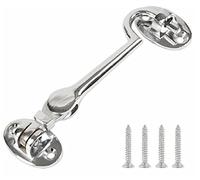 SISI UK® Cabin Hook 200mm Polished Chrome from The Door Handle Store,Gate Latch, Door Latch, Door Hook, Hook and Eye Latch, Cabin Hook, Gate Hook, Hook and Eye, Garden Gate Latch, Door Catch