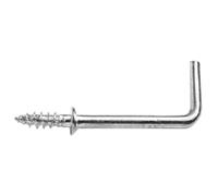 SISI UK Chrome Plated Dresser Hooks 25mm Shouldered Dresser Hooks Cup Hook L Shape Cup Hangers L Screw Hooks for Hanging Party Celebration Light Strings 25 Pack.