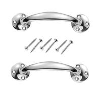 SISI UK Chrome Plated Victorian Bow Shaped Handles 150mm Bow Door Pull Handle with Screw for Furniture Drawer Cupboard Cabinet Pulls Cupboards Pack of 2.