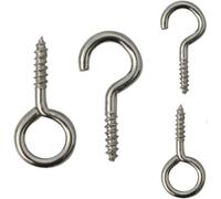 Sisi UK Curtain Wire Hooks And Eyes 20 Pack Metal Fixings For Curtain Wire And Nets