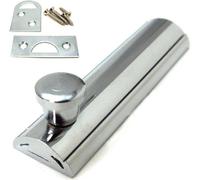 SISI UK Door Bolt 2.5 Inch/ 63mm Polished Chrome Flat Bolt Surface Door Latches Tower Bolt Sliding Lock Flat Slide Safety Door Barrel Bolt