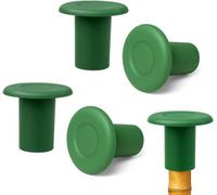 Sisi UK Green Rubber Garden Cane Safety Covers Pack Of 4 Protective Toppers For Bamboo Sticks Climbing Plants And Flower Supports