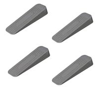 SISI UK Heavy Duty Non-Slip Rubber Grey Door Wedge Stopper 120 x 20 x 35mm Door Stoppers for Floor Durable & Anti-Skid Door Stoppers for All Types of Surfaces Pack of 4