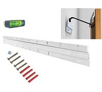 SISI UK® Heavy Duty Picture & Mirror Hanger Z Bar + Easy Level + Fixings (150mm (6'')) Interlocking Wall Frame Support Includes Screws & Wall Plugs.