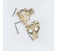 Sisi UK No 4 Picture Hooks Brassed Pack Of 2 With Brass Head Tempered Steel Pins For Photo Frame Wall Hanging