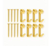 Sisi UK Picture Hook Eb No1 10 Pack Brass Plated 1 Pin Picture Hanging Hooks With Hardened Pins