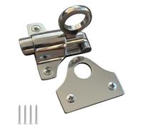 SISI UK Polished Chrome Fanlight Window Catch 60mm Security Pull Ring Spring Bounce Door Bolt Latch Lock for Window Cupboard Cabinet Wardrobe Pack of 1