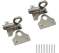 Sisi UK Polished Chrome Fanlight Window Catch 60mm Spring Loaded Pull Ring Latch Lock For Window Cupboard Cabinet Wardrobe Pack Of 2