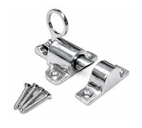 SISI UK Polished Chrome Fanlight Window Catch 65mm Pull Ring Security Latch Spring-Loaded for Window, Skylight, Cabinet, Wardrobe Pack of 1