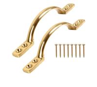 SISI UK Pull Handle Brass 5 Inch 125mm Brass Bow Handle for Furniture or Sash Window Frames Cabinet Drawer Cupboard Knobs Pack of 2.