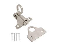 Sisi UK Satin Chrome Fanlight Window Catch 60mm Spring Loaded Pull Ring Latch Lock For Window Cupboard Cabinet Wardrobe Pack Of 1