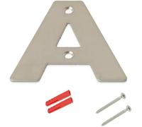 SISI UK® Stainless Steel Front House Door Numbers with Brushed Finish 3'' with Screws (Letter A)
