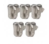 Sisi UK Stas Zipper Pro Adjustable Picture Hooks Pack Of 5 For Rail Hanging Systems 30X24mm Spring Lock Slim Secure Wall Hook
