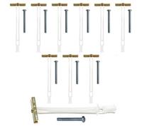Sisi UK Toggler Snaptoggle M5 Heavy Duty Plasterboard Wall Fixings With Screws Pack Of 10 Holds Up To 100Kg Drywall Anchors