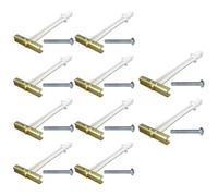 Sisi UK Toggler Snaptoggle M6 Heavy Duty Plasterboard Wall Fixings With Screws Pack Of 10 Holds Up To 100Kg Drywall Anchors