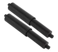 Sisi UK Toilet Paper Holder Roller Black Plastic Spring Loaded Toilet Paper Holder Rack Stand Replacement Roller Bathroom Toilet Tissue X2