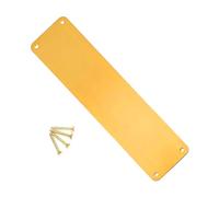 SISI UK Victorian Style Polished Brass Door Push Plate - 300mm x 75mm Finger Plate for Internal Doors with Screws