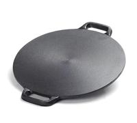 SISIGOO 12-in Cast Iron Pan, Nonstick, Black, L Size, Oven Safe, Non Stick, Comal Para Tortillas, Crepe Pan, Dosa, Pizza, Arepas, Tortillas, Sauteing, Frying, Searing, Griddling