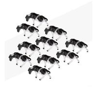 SiSinkal 10Pcs HO Scale 1:87 Painted Farm Cow Figures Set, Animal Models in 10 Styles for Model Railway Layouts, Diorama Farm Scenes and Miniature Landscape Accessories