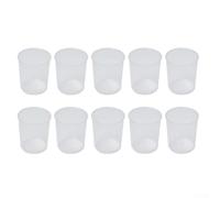 Sisinkal 10pcs Transparent Clear Plastic Double-scale Medicine Measuring Cup 100ml Graduated Container for Kitchen Laboratory Liquid Measurement with Easy Read Scale