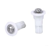 SiSinkal 2PCS Toilet Lid Fixing Bolts Stainless Steel Hinge Screws and Nylon Expansion Nuts for Standard Top Fixed WC Seat Replacement White ers Easy Installation(B)
