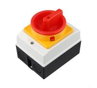 Sisinkal 3-Pin 16A Rotary Main Power Switch IP65 Rated Circuit Breaker for AC Motors Ventilation Air Conditioning Water Pumps Solar Systems -25°C to 80°C