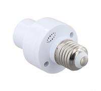 SiSinkal 360-Degree Infrared Motion Sensor Smart Bulb Socket Switch for E27 Lamps, 110-220V Wide Voltage Compatible Induction Cap, 9.1 x 5.2 x 5.2 cm Lamp Holder Adapter