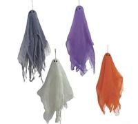 Sisinkal 4 Pack Halloween Skeleton Hanging Ghosts Decorations Scary Indoor Outdoor Party Props Haunted House Accessories Spooky Home Decor 50cm