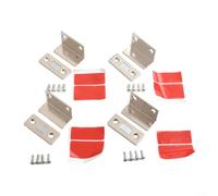 SiSinkal 4pcs Strong Magnetic Catch Latch for Ultra Thin Doors, Stainless Steel Cabinet Cupboard Closer, Invisible No Punching Door Stopper with Screws, Secure Closure(Silver 4pcs)