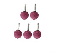 SiSinkal 5Pcs Ceramic Diamond Ball Burr Drill Bit Set 6mm Shank for Rotary Tools, Grinding Stone Heads for Carving Engraving on Wood Glass Fiber Plastic for molds niture(6x30mm red)