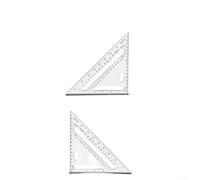 SiSinkal 7 Inch Aluminium Triangle Ruler for Woodworking Multi Angle Measuring Tool 45 90 Degree Dual Scale Lightweight Design with Clear Pressed Markings for DIY and Professional Use