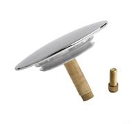 SiSinkal 70mm Adjustable Bath Waste Stopper Up Drain StopperReplacement for Bathtub and Basin Stainless Steel with Brass Core Flat Top Ring Seal Installation Bathroom Plumbing Part
