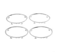 Sisinkal Air Conditioning Vent Decorative Frame for Ford Focus 2, 4 Pieces Silver Electroplated ABS Trim Outlet Circle 2005-2013 Car Interior Accessory Easy Installation