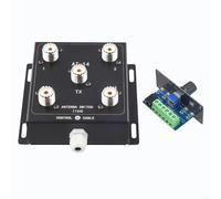 SiSinkal AT-14 4-Way Coaxial Remote Antenna Switch for 1.8-60MHz, 500W PEP Power Handling with Low-Loss Signal Transmission, SO-239 Connector, Compatible for Ham Radio and Broadcast Systems