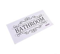 Sisinkal Bathroom Rules, Door Sign - Vinyl Wall Sticker for Toilet Washroom Home Decor PVC Matte Waterproof Easy to Apply 30x15cm