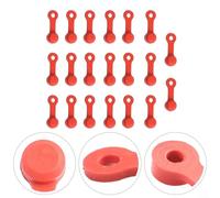 Sisinkal Bicycle Hydraulic Brake Bleed Nipple Set of 20 for Disc Brakes Rubber Bleeder Screw Covers (red)