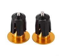 Sisinkal Bike Handlebar Bar End Aluminum Alloy Grips for Road Mountain Folding Bicycle 22-24mm Handlebars(Golden)