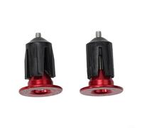 Sisinkal Bike Handlebar Bar End Aluminum Alloy Grips for Road Mountain Folding Bicycle 22-24mm Handlebars(Red)
