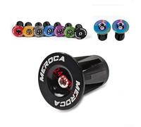 Sisinkal Bike Handlebar Bar End Aluminum Alloy Grips for Road Mountain Folding Bicycle 22-24mm Handlebars(Black)