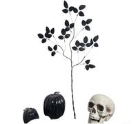 SiSinkal Black Artificial Withered Branches With Leaves, 70Cm Gothic Foam Stems For Halloween Home Decor And Photography Props, 5 Pack(Deadwood - 75 Cm)