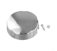 SiSinkal Chrome Plated Bathroom Bathtub Control Knob Round Rotating Overflow Cover with 75mm Diameter 10mm Hole Modern Design for Tub Drain