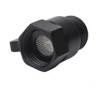 SiSinkal Chrome Solid Brass Shower Shut Off Valve, G1/2 Flow Control Stop Cock for Shower Head and Hose, Metal Handle to Prevent Leaks in Bathroom Renovation(Black)